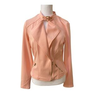 Windsor Light Coral Blazer with Zippered Pockets